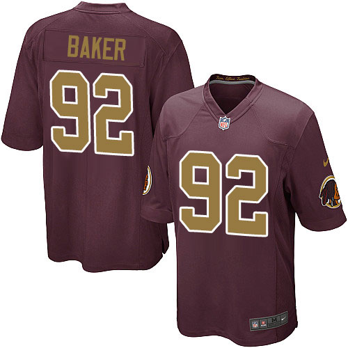 Men's Game Chris Baker Nike Jersey Burgundy Red Alternate - #92 80th Anniversary NFL Washington Redskins